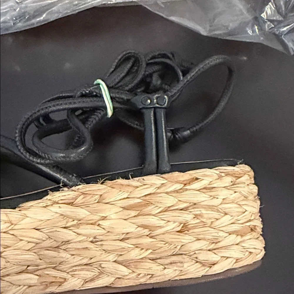 NWT. Seychelles Black Espadrille “Made for This” Wedge Sandals